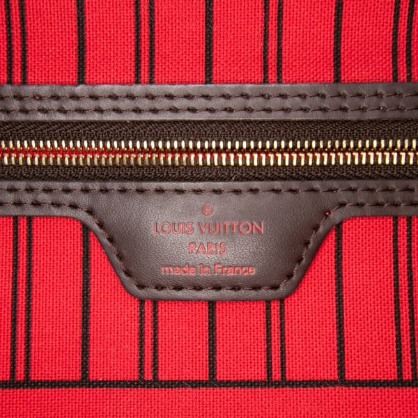 Pre-owned Louis Vuitton Damier Ebene Neverfull MM Brown