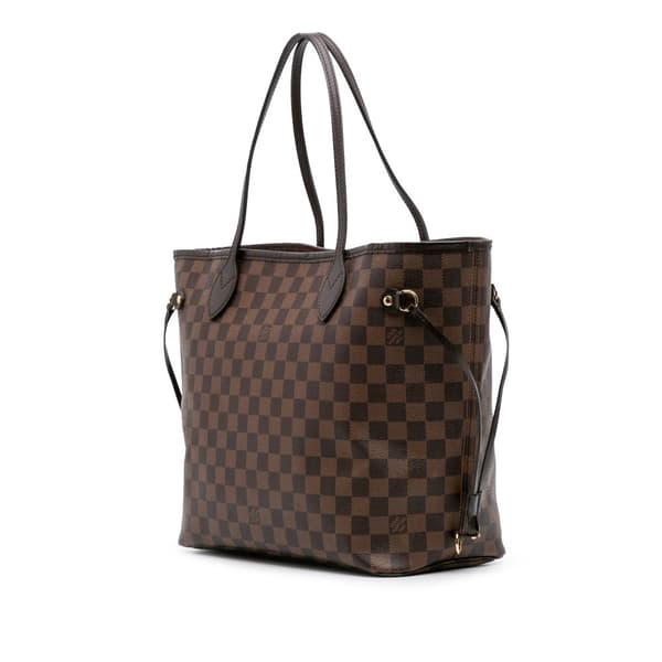 Pre-owned Louis Vuitton Damier Ebene Neverfull MM Brown