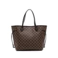 Miniatyrbild 1 av 10: Pre-owned Louis Vuitton Damier Ebene Neverfull MM Brown