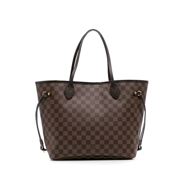 Pre-owned Louis Vuitton Damier Ebene Neverfull MM Brown