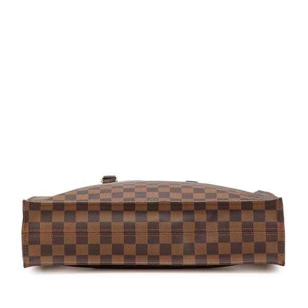 Pre-owned Louis Vuitton Damier Ebene Sac Plat Brown
