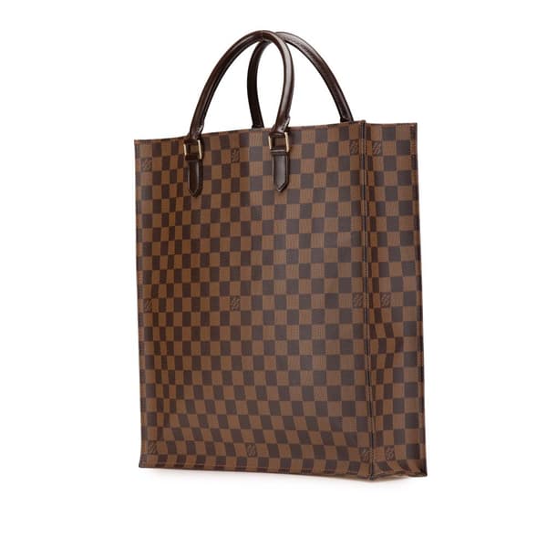 Pre-owned Louis Vuitton Damier Ebene Sac Plat Brown