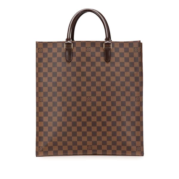 Pre-owned Louis Vuitton Damier Ebene Sac Plat Brown