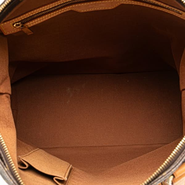 Pre-owned Louis Vuitton Monogram Cabas Mezzo Brown