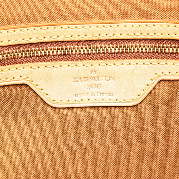Pre-owned Louis Vuitton Monogram Cabas Mezzo Brown