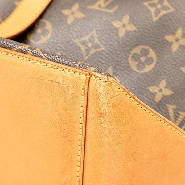 Pre-owned Louis Vuitton Monogram Cabas Mezzo Brown