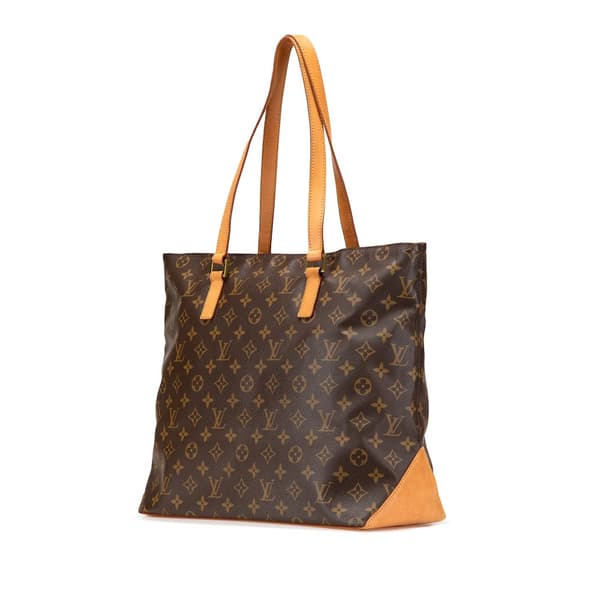 Pre-owned Louis Vuitton Monogram Cabas Mezzo Brown