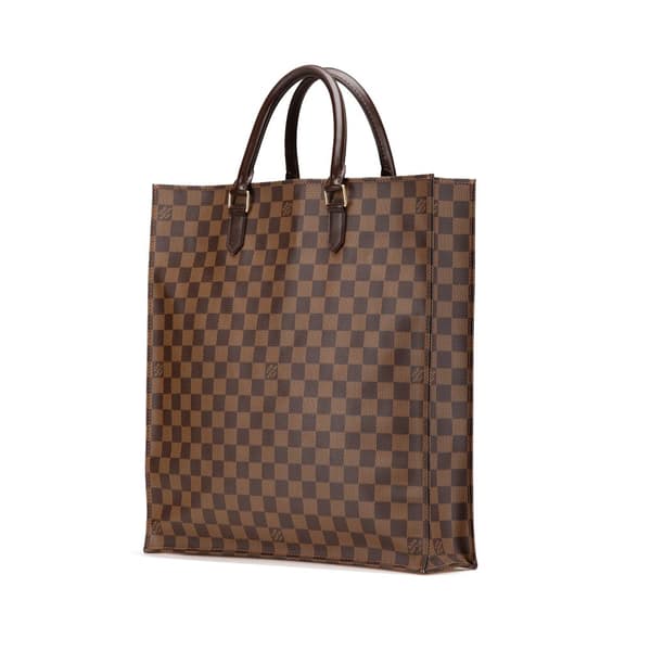 Pre-owned Louis Vuitton Damier Ebene Sac Plat Brown