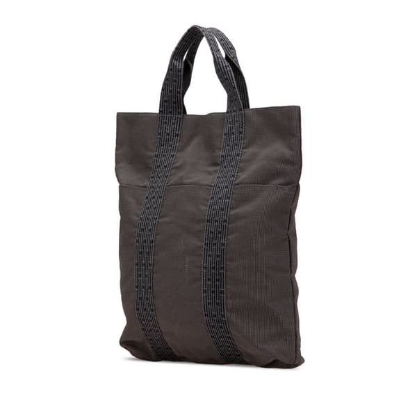Pre-owned Hermès Canvas Herline Cabas Gray