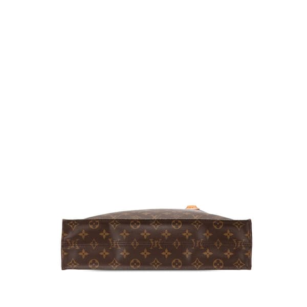 Pre-owned Louis Vuitton Monogram Sac Plat Brown