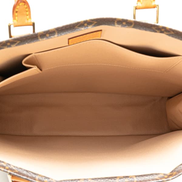 Pre-owned Louis Vuitton Monogram Sac Plat Brown