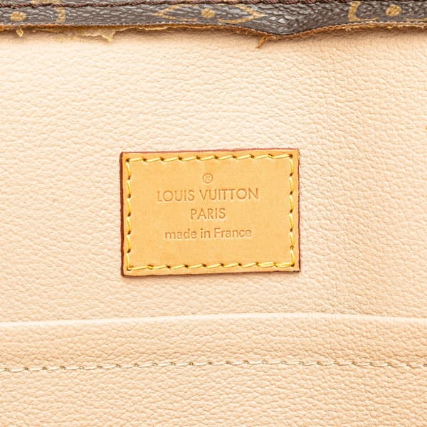 Pre-owned Louis Vuitton Monogram Sac Plat Brown