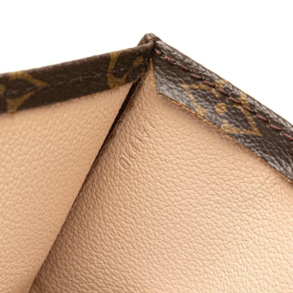 Pre-owned Louis Vuitton Monogram Sac Plat Brown