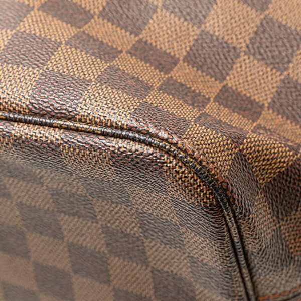Pre-owned Louis Vuitton Damier Ebene Neverfull MM Brown