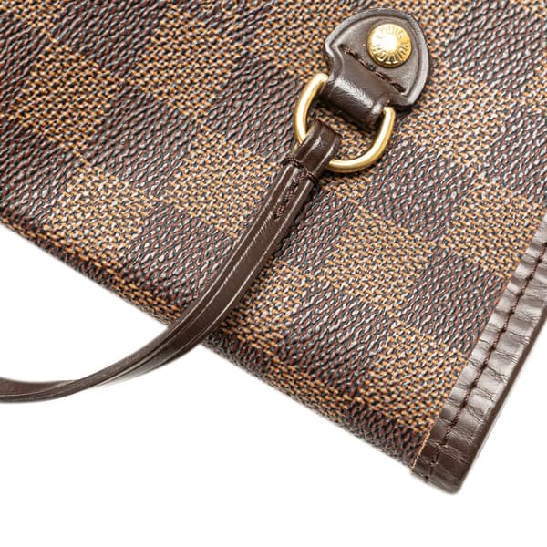 Pre-owned Louis Vuitton Damier Ebene Neverfull MM Brown