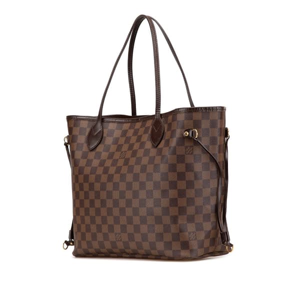 Pre-owned Louis Vuitton Damier Ebene Neverfull MM Brown