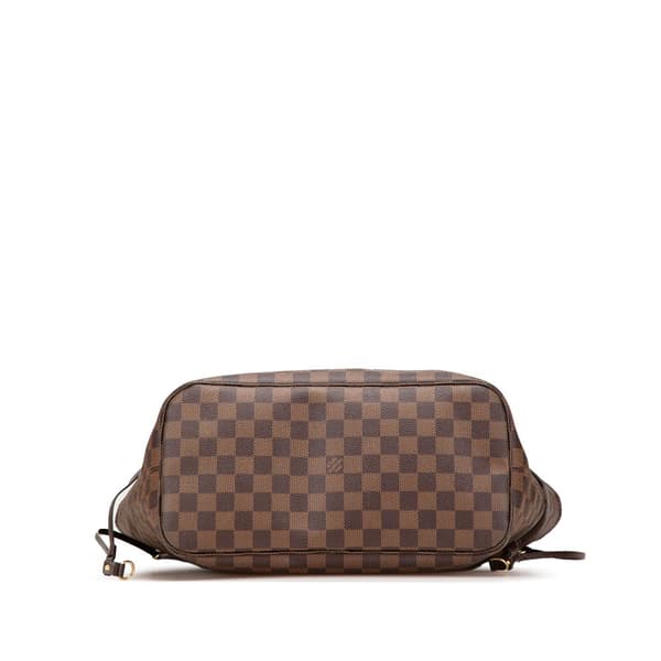 Pre-owned Louis Vuitton Damier Ebene Neverfull MM Brown