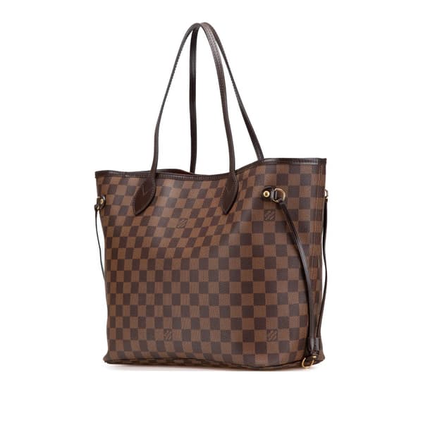 Pre-owned Louis Vuitton Damier Ebene Neverfull MM Brown