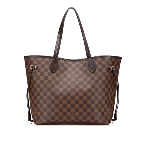 Pre-owned Louis Vuitton Damier Ebene Neverfull MM Brown