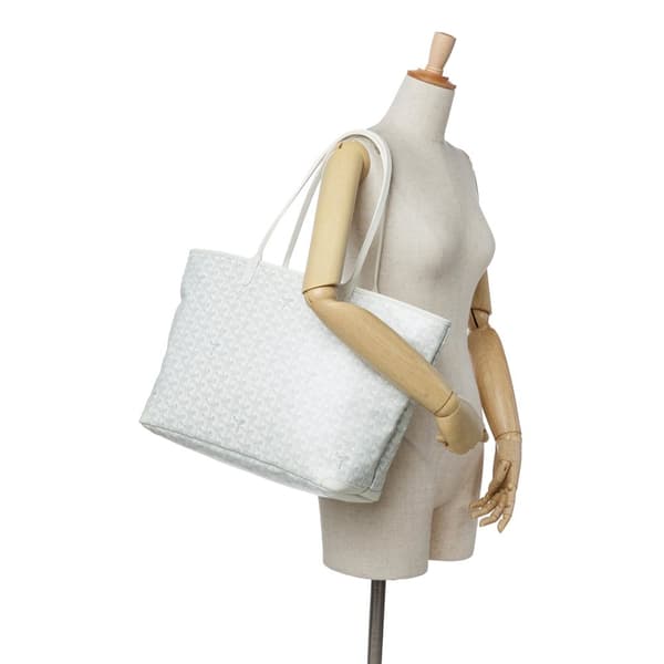 Pre-owned Goyard Goyardine Artois MM White