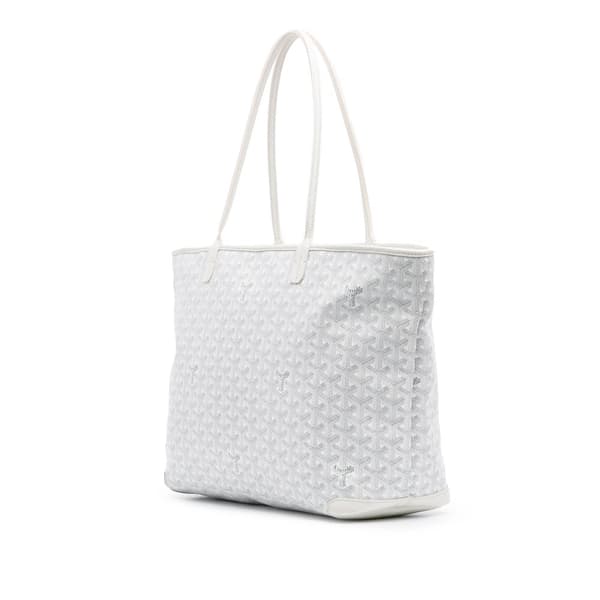 Pre-owned Goyard Goyardine Artois MM White