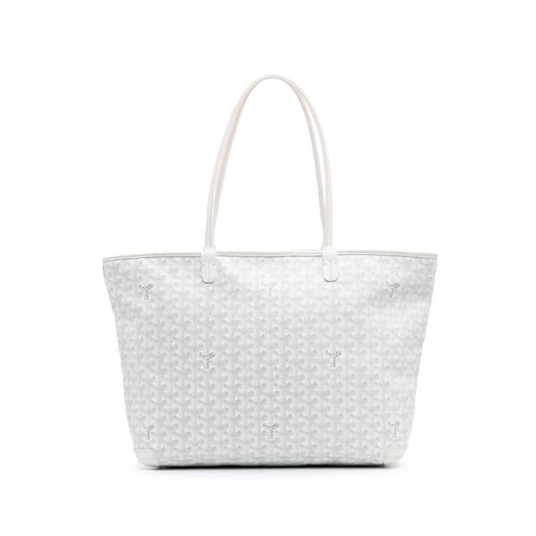 Pre-owned Goyard Goyardine Artois MM White