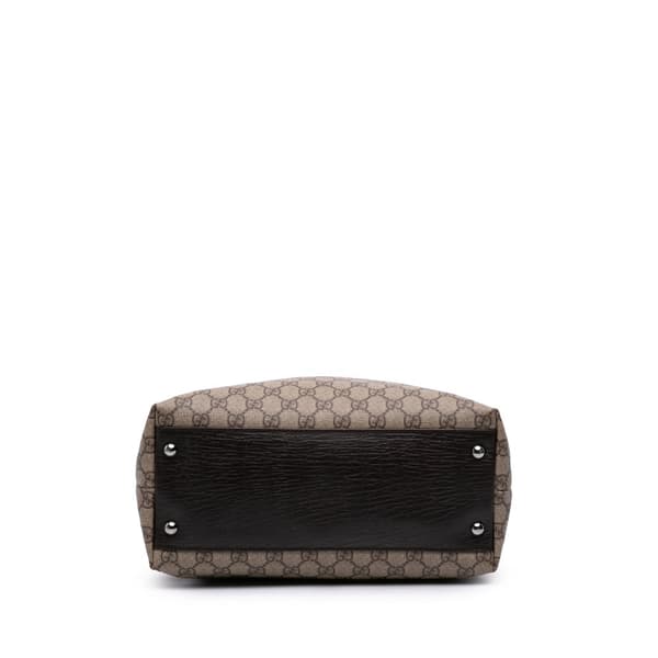 Pre-owned Gucci GG Supreme Tote Brown