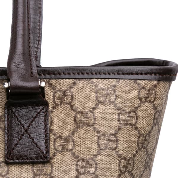 Pre-owned Gucci GG Supreme Tote Brown