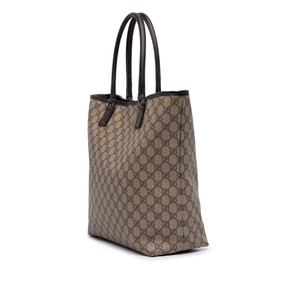 Pre-owned Gucci GG Supreme Tote Brown