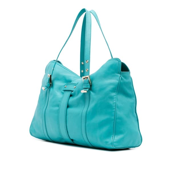Pre-owned Fendi Leather Tote Blue