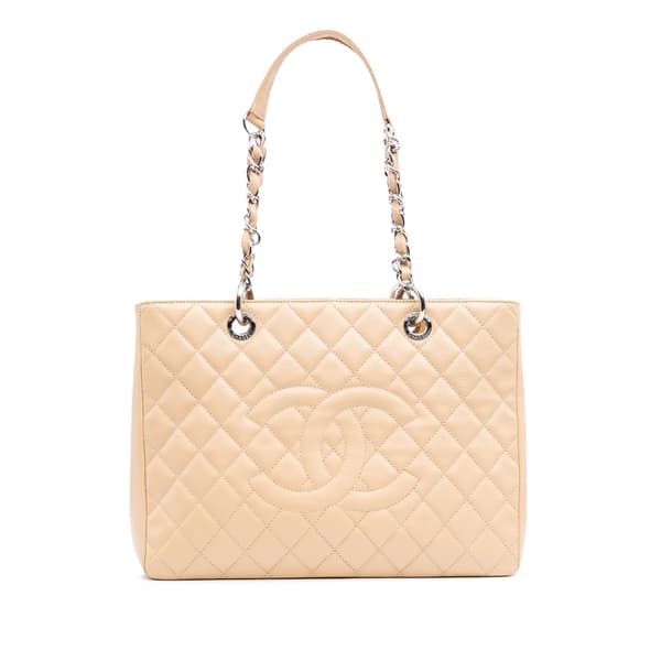 Pre-owned Chanel Caviar Grand Shopping Tote Brown