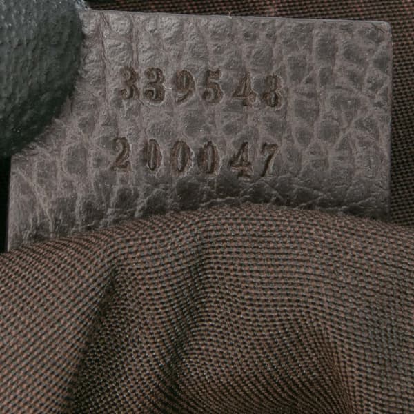 Pre-owned Gucci GG Crystal Abbey D Ring Tote Brown