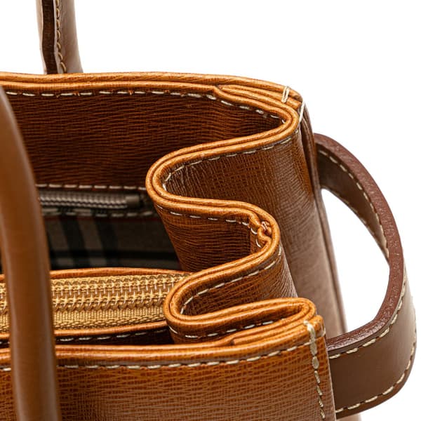 Pre-owned Burberry Leather Tote Brown