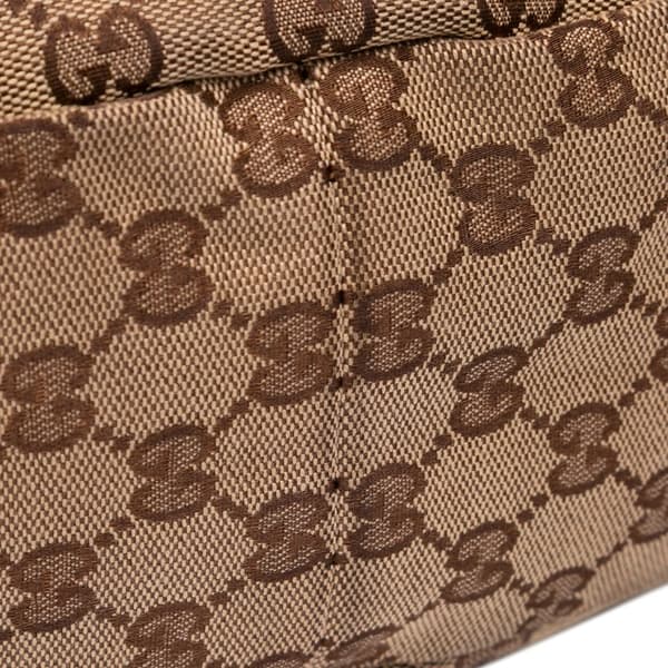 Pre-owned Gucci GG Canvas Abbey D Ring Tote Brown