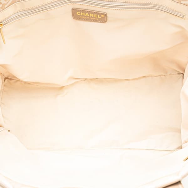 Pre-owned Chanel New Travel Line Nylon Tote Brown