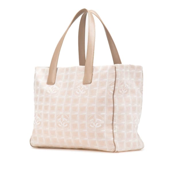 Pre-owned Chanel New Travel Line Nylon Tote Brown
