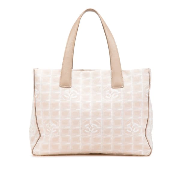 Pre-owned Chanel New Travel Line Nylon Tote Brown