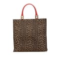 Miniatyrbilde 1 av 8: Pre-owned Fendi Leopard Print Canvas Tote Brown