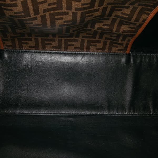 Pre-owned Fendi Large Suede Peekaboo X-Lite Brown