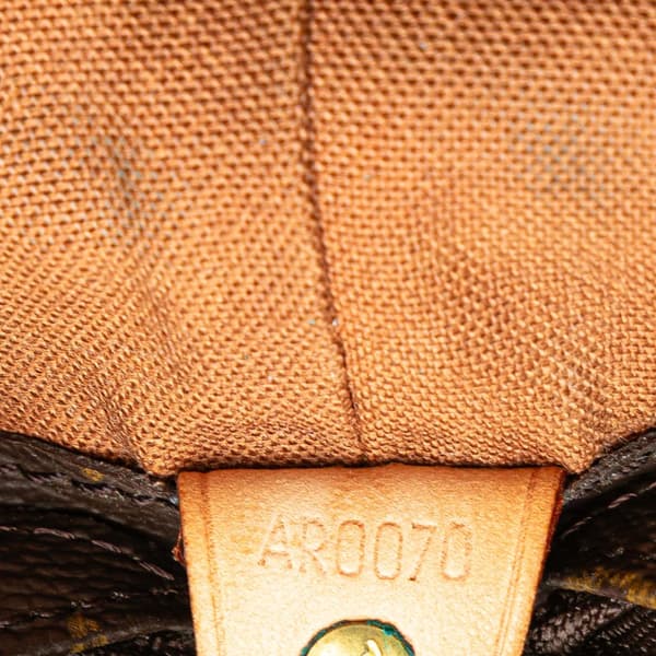 Pre-owned Louis Vuitton Monogram Cabas Mezzo Brown