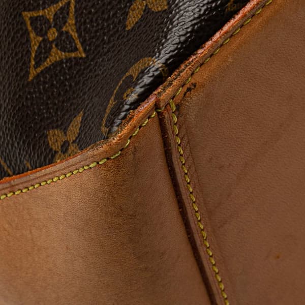 Pre-owned Louis Vuitton Monogram Cabas Mezzo Brown