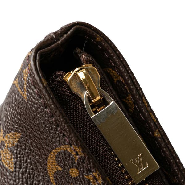 Pre-owned Louis Vuitton Monogram Cabas Mezzo Brown