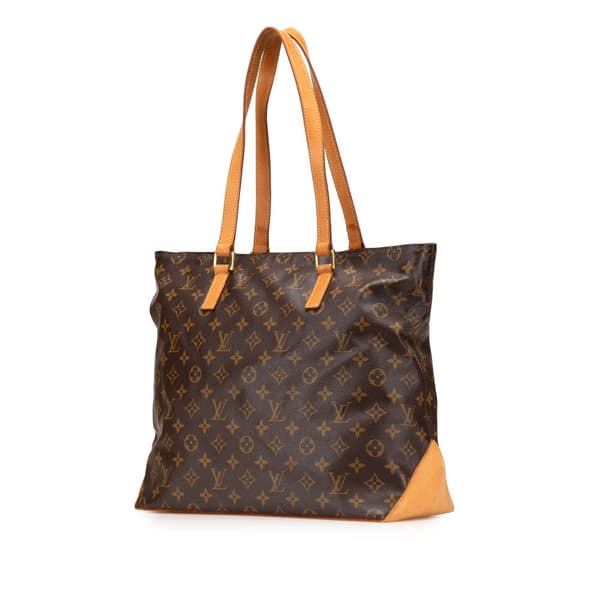 Pre-owned Louis Vuitton Monogram Cabas Mezzo Brown