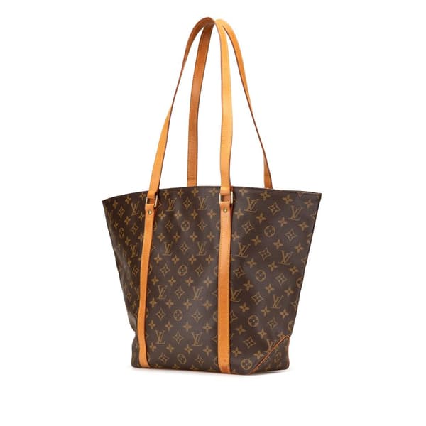 Pre-owned Louis Vuitton Monogram Sac Shopping Brown
