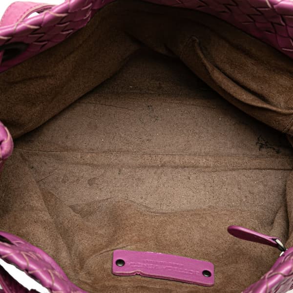 Pre-owned Bottega Veneta Small Nappa Intrecciato Bella Tote Pink