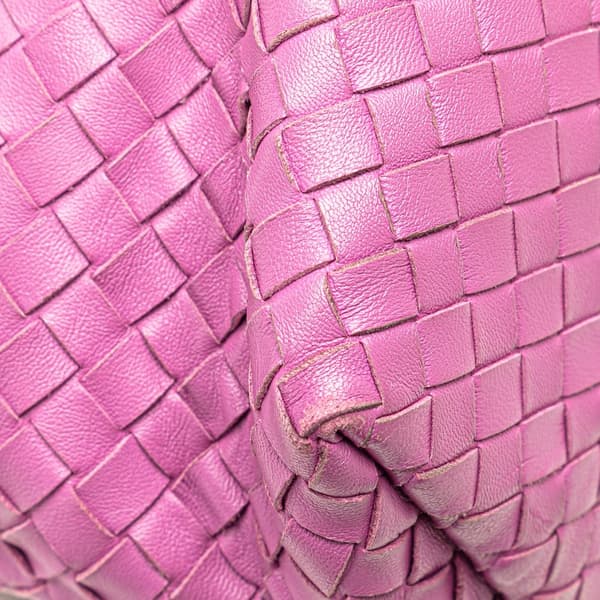 Pre-owned Bottega Veneta Small Nappa Intrecciato Bella Tote Pink