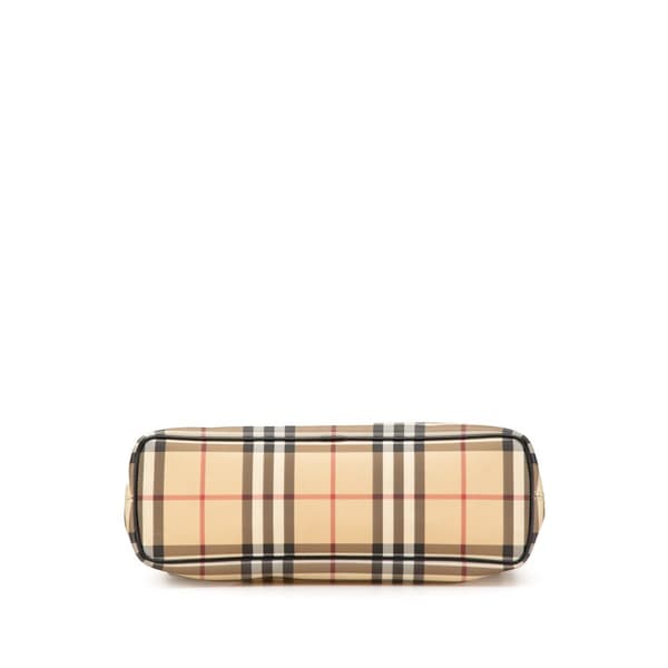 Pre-owned Burberry House Check Canvas Tote Brown
