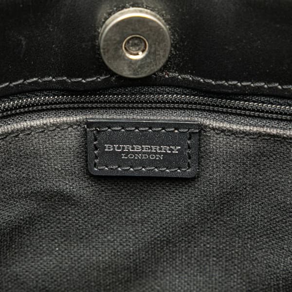 Pre-owned Burberry House Check Canvas Tote Brown