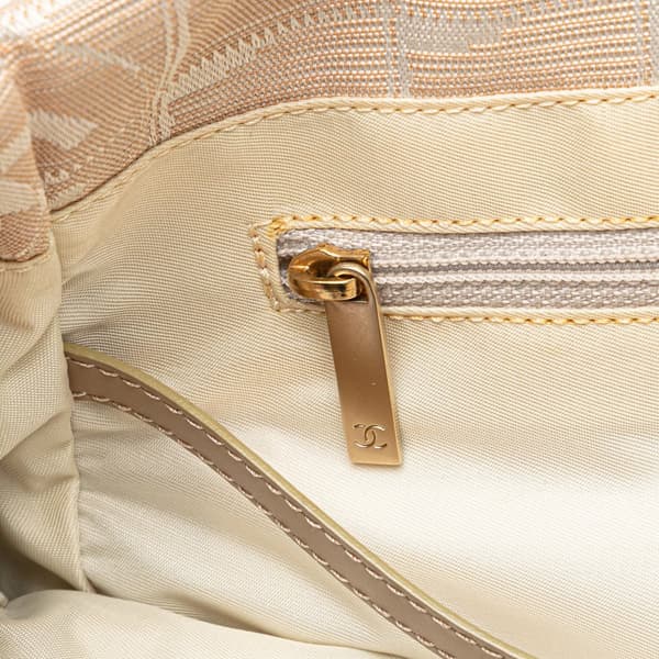 Pre-owned Chanel New Travel Line Nylon Tote Brown