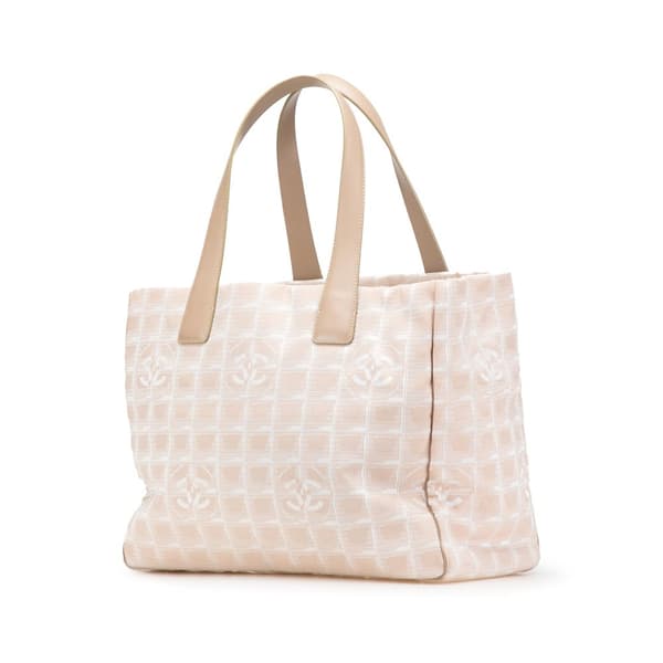Pre-owned Chanel New Travel Line Nylon Tote Brown